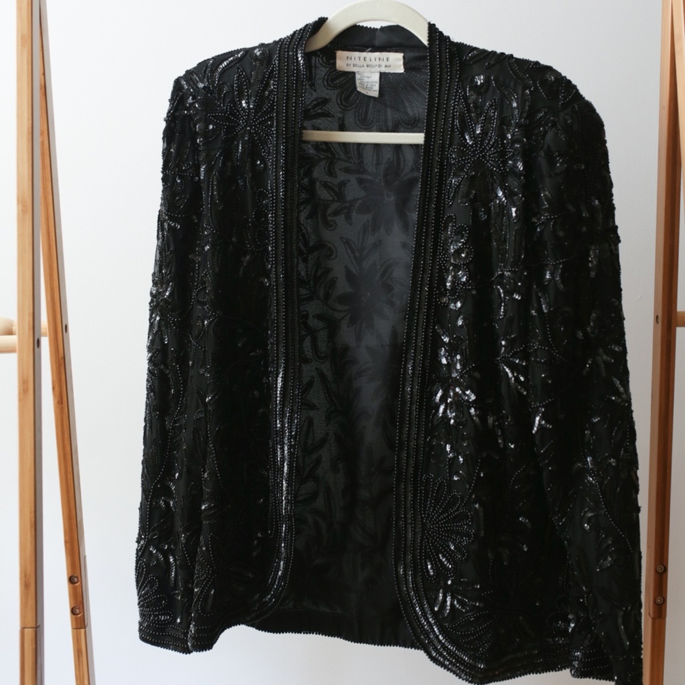 Black Beaded Blazer